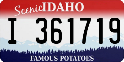 ID license plate I361719