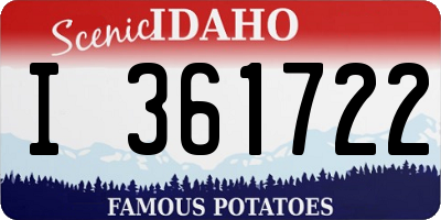 ID license plate I361722