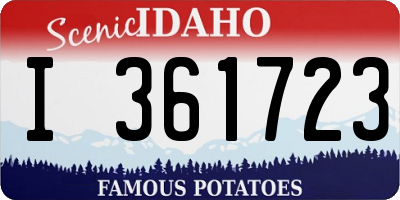 ID license plate I361723