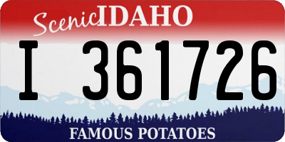 ID license plate I361726