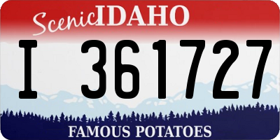 ID license plate I361727