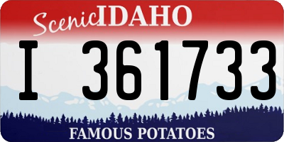 ID license plate I361733