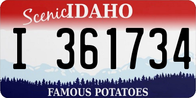 ID license plate I361734