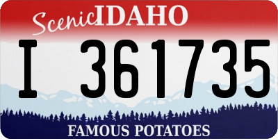 ID license plate I361735