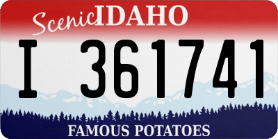 ID license plate I361741