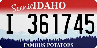 ID license plate I361745