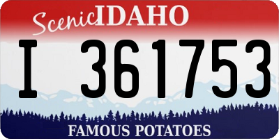 ID license plate I361753