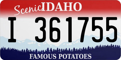 ID license plate I361755