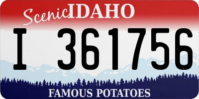 ID license plate I361756