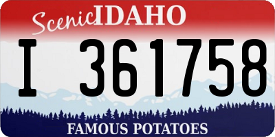 ID license plate I361758