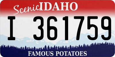 ID license plate I361759