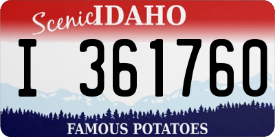ID license plate I361760