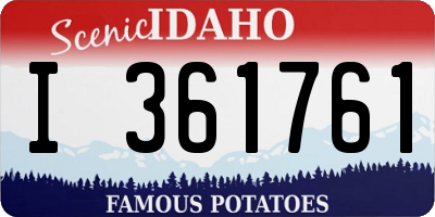 ID license plate I361761
