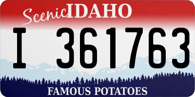 ID license plate I361763
