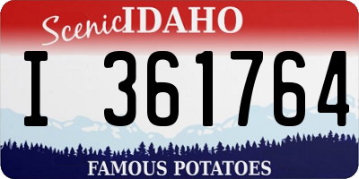 ID license plate I361764
