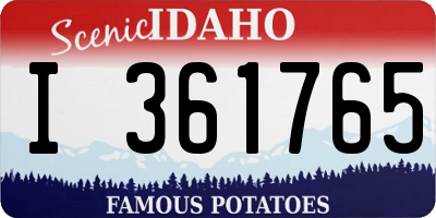 ID license plate I361765
