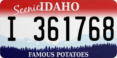 ID license plate I361768