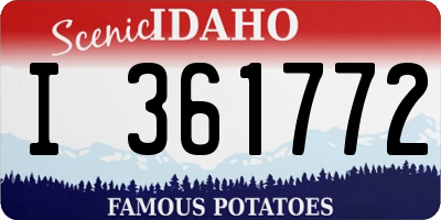 ID license plate I361772
