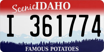 ID license plate I361774