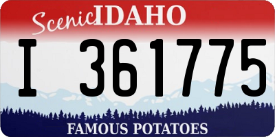 ID license plate I361775