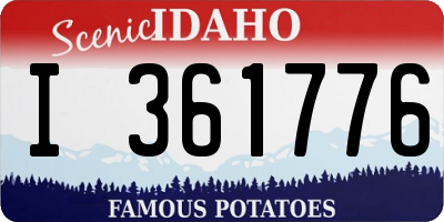 ID license plate I361776