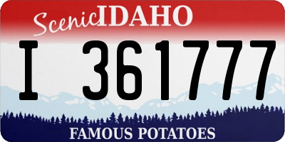 ID license plate I361777