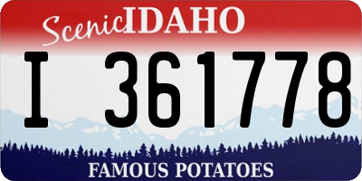 ID license plate I361778
