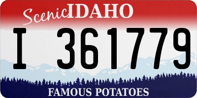 ID license plate I361779