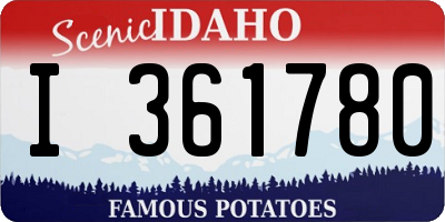 ID license plate I361780