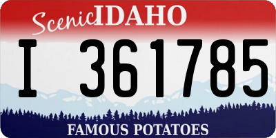 ID license plate I361785