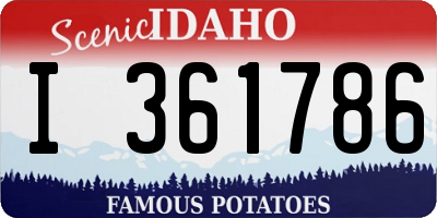 ID license plate I361786