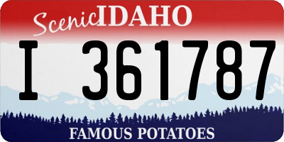 ID license plate I361787