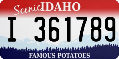ID license plate I361789