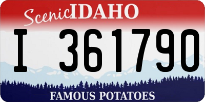 ID license plate I361790