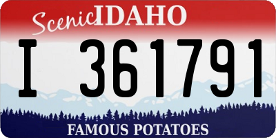 ID license plate I361791