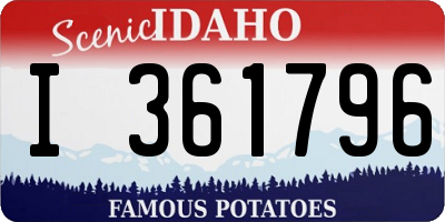 ID license plate I361796