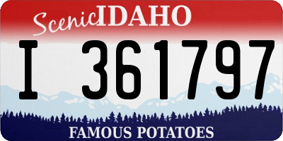 ID license plate I361797