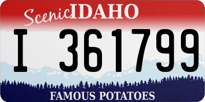 ID license plate I361799