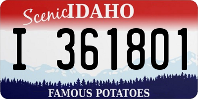 ID license plate I361801