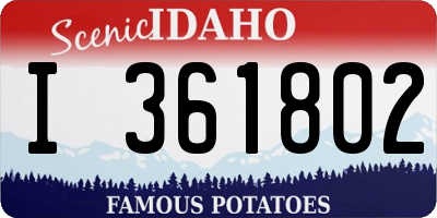 ID license plate I361802