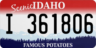 ID license plate I361806