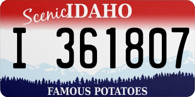 ID license plate I361807
