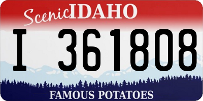 ID license plate I361808
