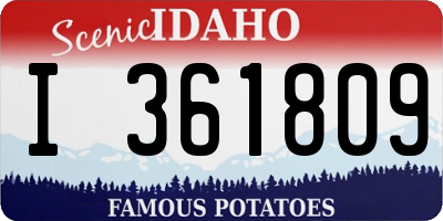 ID license plate I361809
