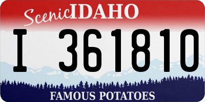 ID license plate I361810