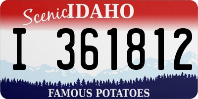 ID license plate I361812