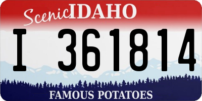 ID license plate I361814