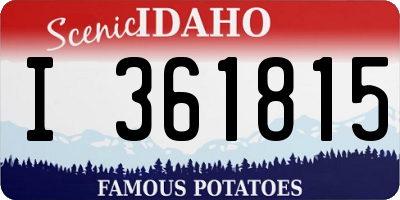 ID license plate I361815