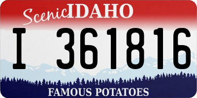 ID license plate I361816