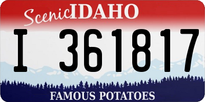 ID license plate I361817